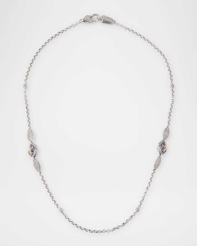 Kyma Amethyst, Quartz and Swiss Topaz Necklace